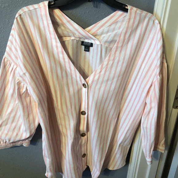 Vintage white pink blouse - Picture 1 of 4